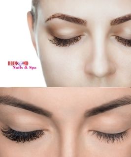 lash extensions and brows arching
